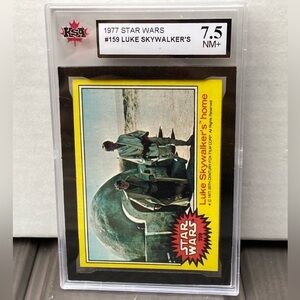 1977 Star Wars #159 Luke Skywalkers Home KSA 7.5 FRESHLY GRADED NOT PSA